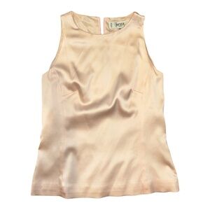 STYLE Paris Silk Light Pink Sleeveless Blouse